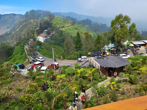Bromo Hillside Cafe Stock Photos