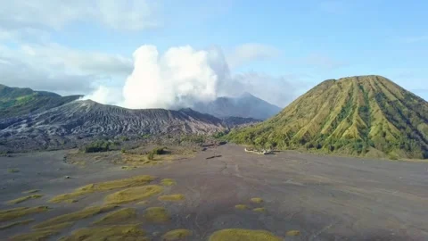 Bromo mountain cloud Nature sun Stock Footage 277104869