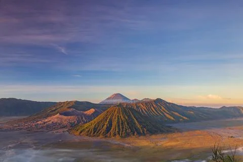 The Bromo, or Mount Bromo, is an active somma volcano Foto stock