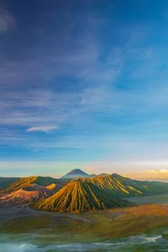 The Bromo, or Mount Bromo, is an active somma volcano Foto stock
