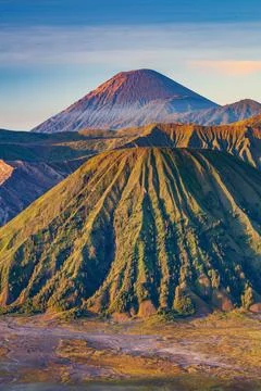 The Bromo, or Mount Bromo, is an active somma volcano Foto stock