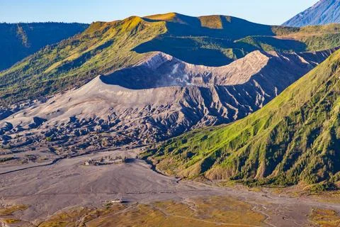 The Bromo, or Mount Bromo, is an active somma volcano Foto stock