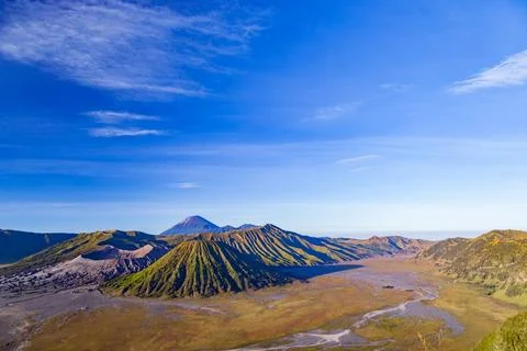 The Bromo, or Mount Bromo, is an active somma volcano 스톡 사진