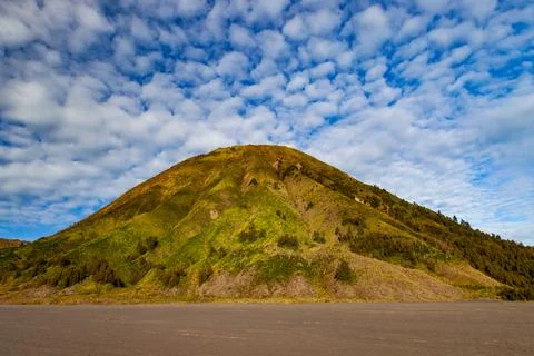 The Bromo, or Mount Bromo, is an active somma volcano Foto stock