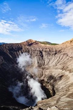 The Bromo, or Mount Bromo, is an active somma volcano Foto stock