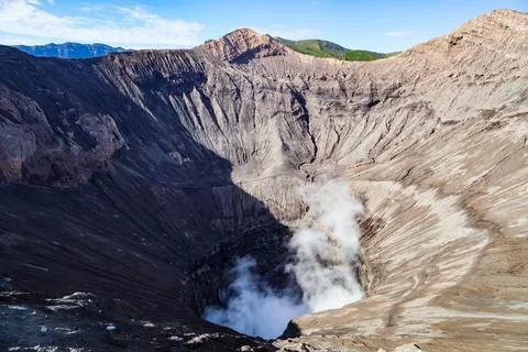 The Bromo, or Mount Bromo, is an active somma volcano Foto stock