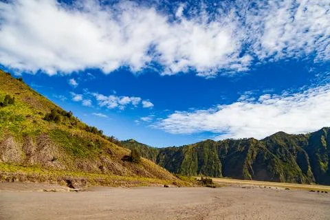 The Bromo, or Mount Bromo, is an active somma volcano Foto stock