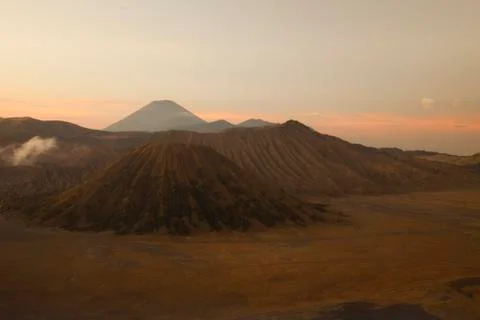 Bromo volcano, Java, Indonesia, bright colorful vivid theme Stock Photos