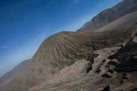 Bromo volcano, Java, Indonesia, bright colorful vivid theme Stock Photos