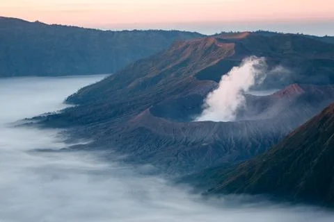 Bromo volcano on Java island, Indonesia Stock Photos