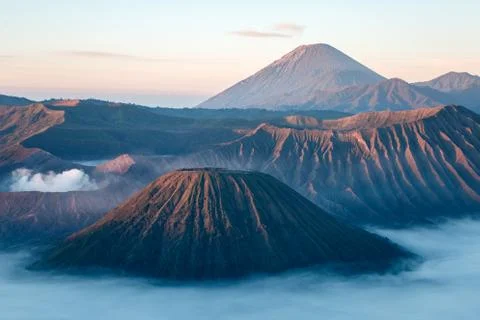 Bromo volcano on Java island, Indonesia Stock Photos