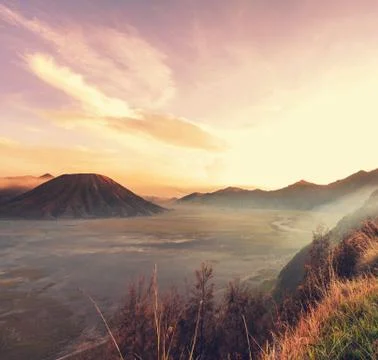 Bromo volcano in Java Stock Photos