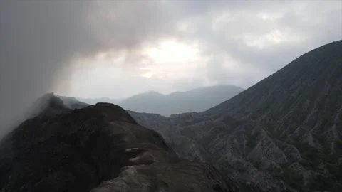 Bromo volcano mount East Java Indonesia active Hindu pilgrimage site Tengger 動画素材 312189266