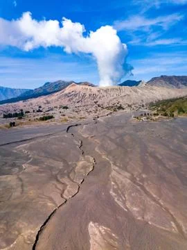Bromo volcano at sunrise, East Java, Indonesia Foto stock