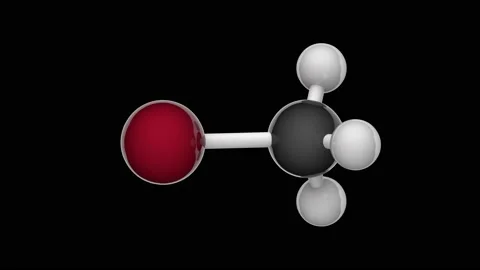 Bromomethane. CH3Br. Seamless loop. RGB + Alpha (Transparent) channel Stock Footage 154734703