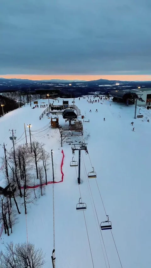 Bromont Ski Resort Canada Stock Footage 309513756