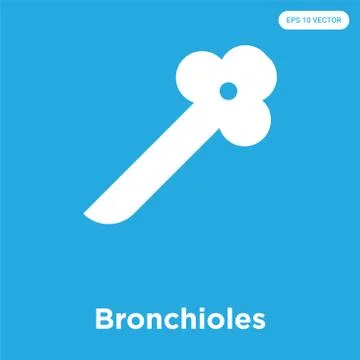 Bronchioles icon isolated on blue background Free Stock Illustration