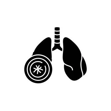 Bronchitis color line icon. Human diseases. Stock Illustration