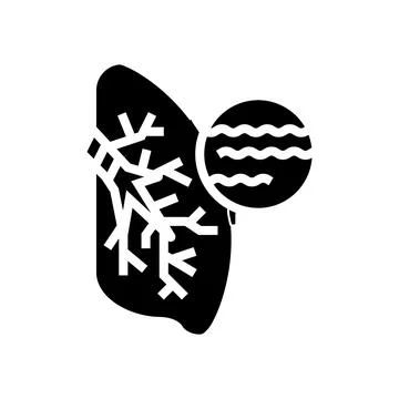Bronchitis disease glyph icon vector illustration Illustrazione stock
