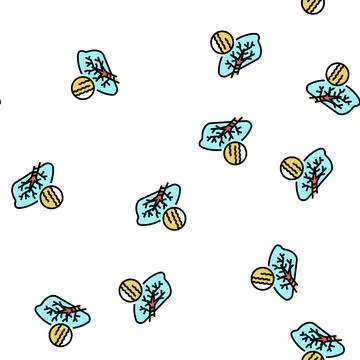 Bronchitis disease vector seamless pattern 스톡 일러스트