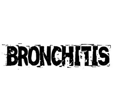 BRONCHITIS stamp on white Stock Illustration