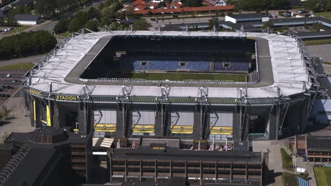 Brøndby Stadion rightb left Stock Footage 150782318