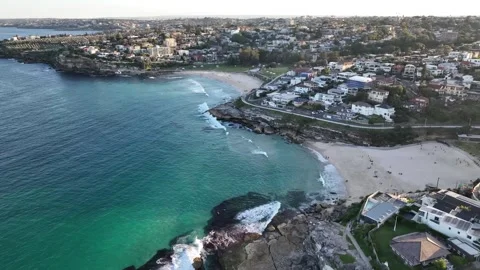 Bronte Baths  Rockpool Bronte Beach Sydney Australia Aerial 4K Stock Footage 265920707
