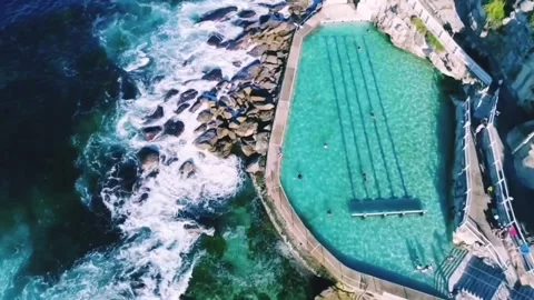 Bronte beach Rock Pool Sydney Video stock 112363960