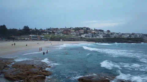 Bronte Beach summer view Stock Footage 102637596