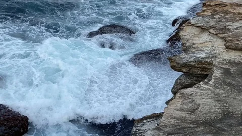 Bronte beach waves 3 Stock Footage 123480037