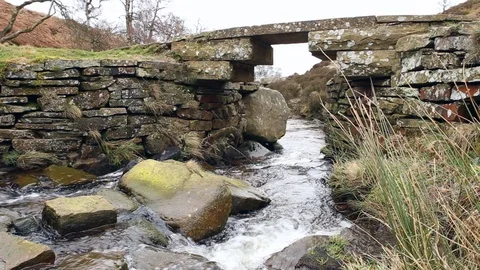 Bronte Bridge in Yorkshire Stock Footage 104983050