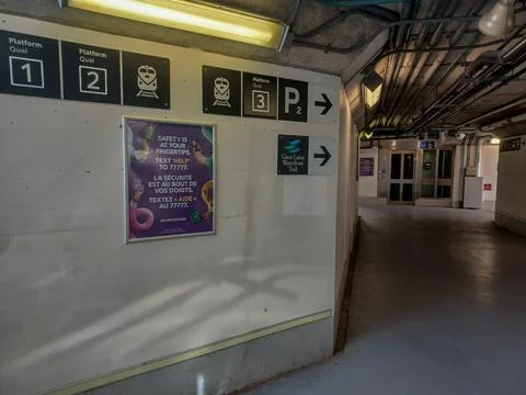 Bronte GO train station Stock Photos