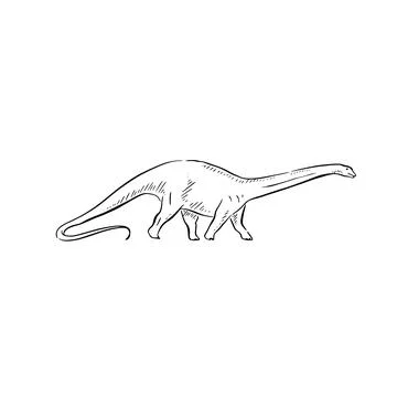 Brontosaurus illustration Illustrazione stock