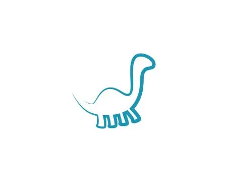 Brontosaurus logo template vector icon illustration Stock Illustration