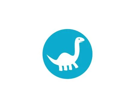 Brontosaurus logo template vector icon illustration Stock Illustration