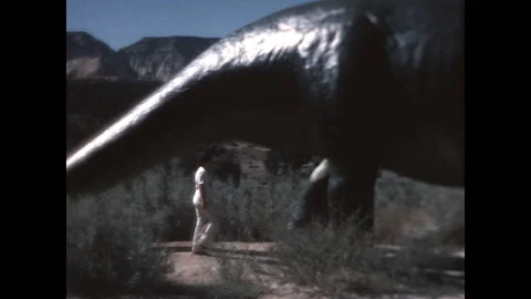 Brontosaurus Model 1980 Video stock 234729398