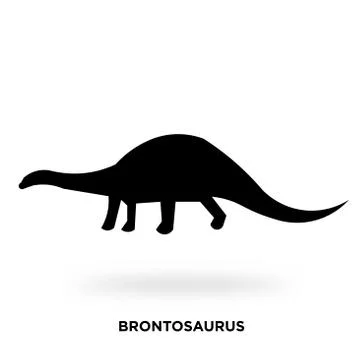 Brontosaurus silhouette Stock Illustration
