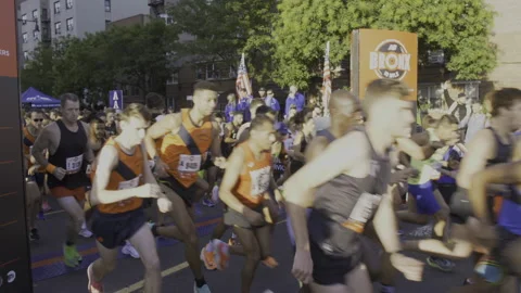 Bronx 10 Mile Run Video stock 161760605