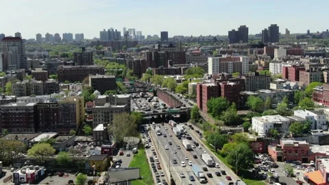 Bronx Aerial 2021 Stockbeeldmateriaal 153636418