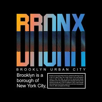 BRONX BROOKLYN design typography, vector design text illustration, sign, t sh Stock Illustration