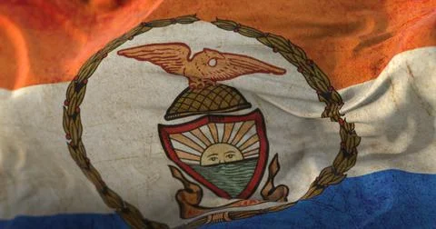 The Bronx old flag, county of the state of New York, in United States Stock Illustration