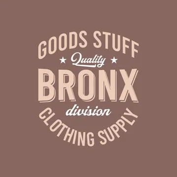 Bronx vector typography for t-shirt. perfect for simple style Stock Illustration