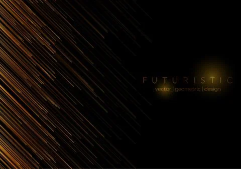 Bronze and black diagonal lines abstract tech background Stock Illustration