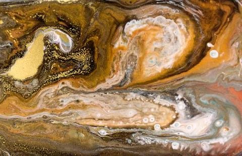 Bronze and gold marbling pattern. Golden marble liquid texture. Stock Illustration