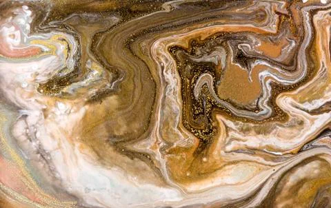 Bronze and gold marbling pattern. Golden marble liquid texture. Stock Illustration
