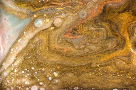 Bronze and gold marbling pattern. Golden marble liquid texture. Illustrazione stock