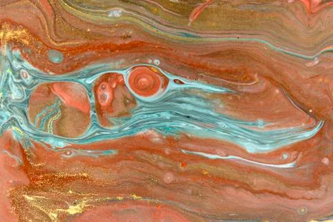 Bronze and gold marbling pattern. Golden marble liquid texture. Stock Illustration