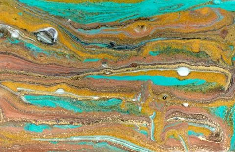 Bronze and gold marbling pattern. Golden marble liquid texture. 스톡 일러스트
