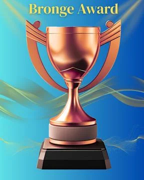 Bronze award trophy Illustrazione stock