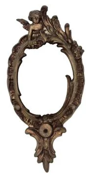 Bronze baroque frame Stock Photos